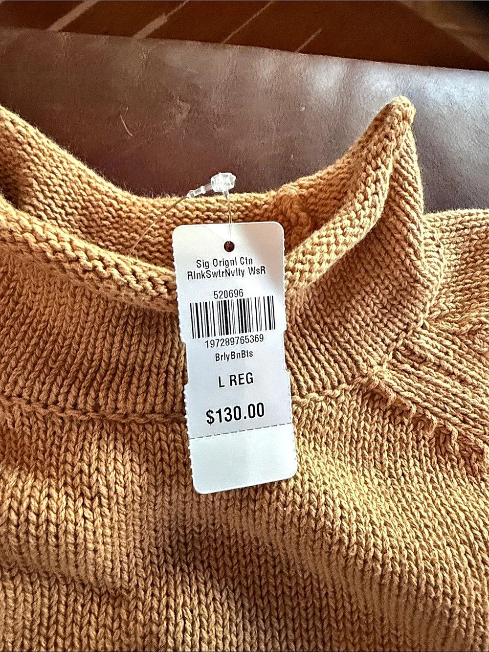 LL Bean Signature 1912 Boots Sweater Organic Cotton Sweater Size Large - Picture 3 of 5